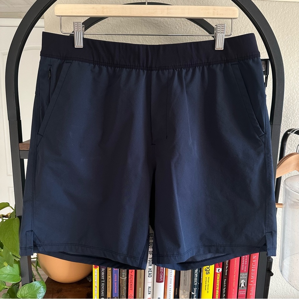 Public Rec Mens Shorts Blue Sz 36 Elastic Waist Drawstring All Day Everyday Flex